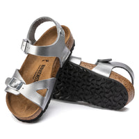 Rio Kids Metallic Silver Birko-Flor Narrow