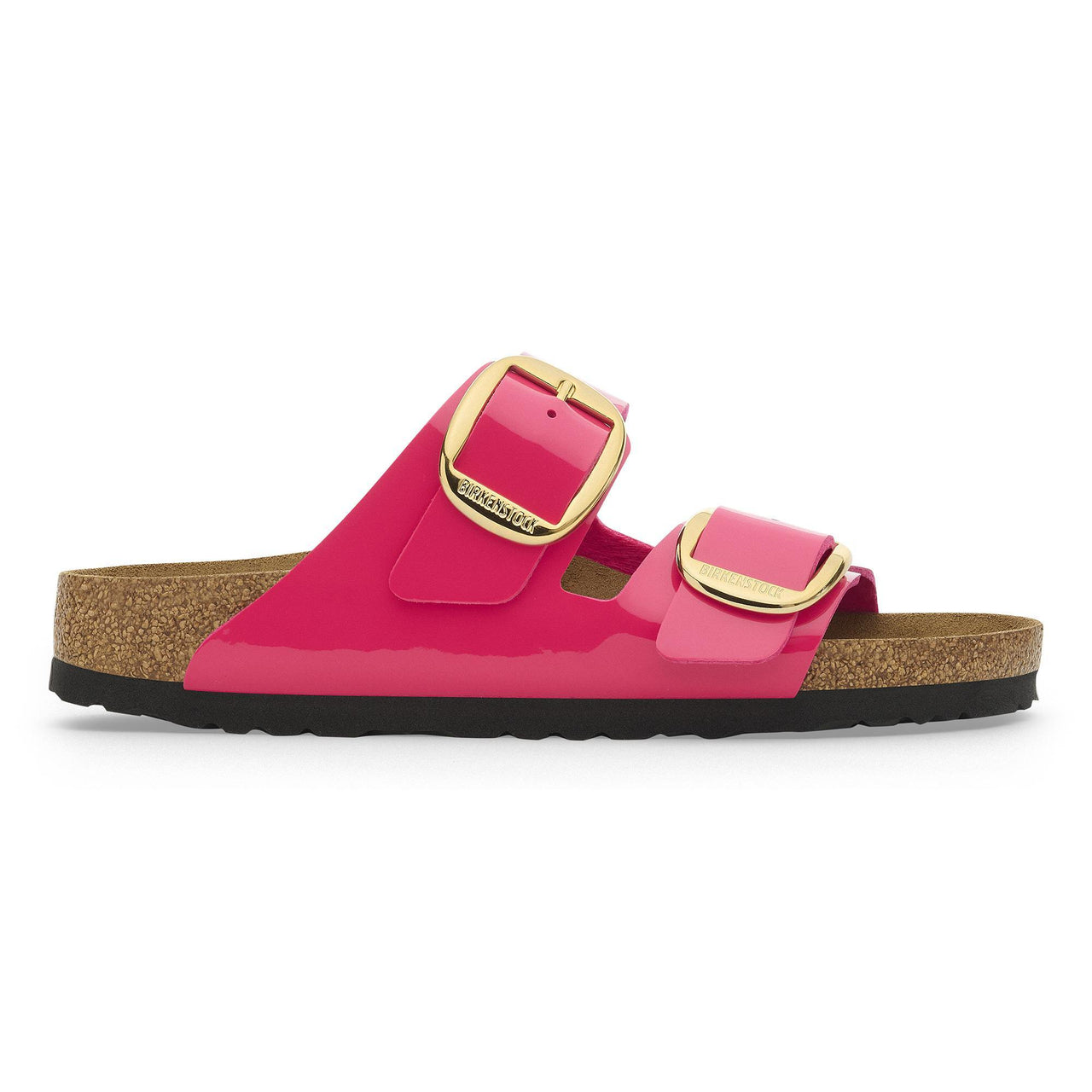 Arizona Big Buckle Fuchsia Patent Sandal Oiled Leather Regular