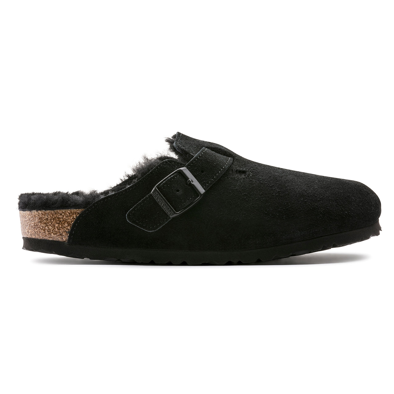 Boston Shearling Black Suede Leather/Shearling Regular