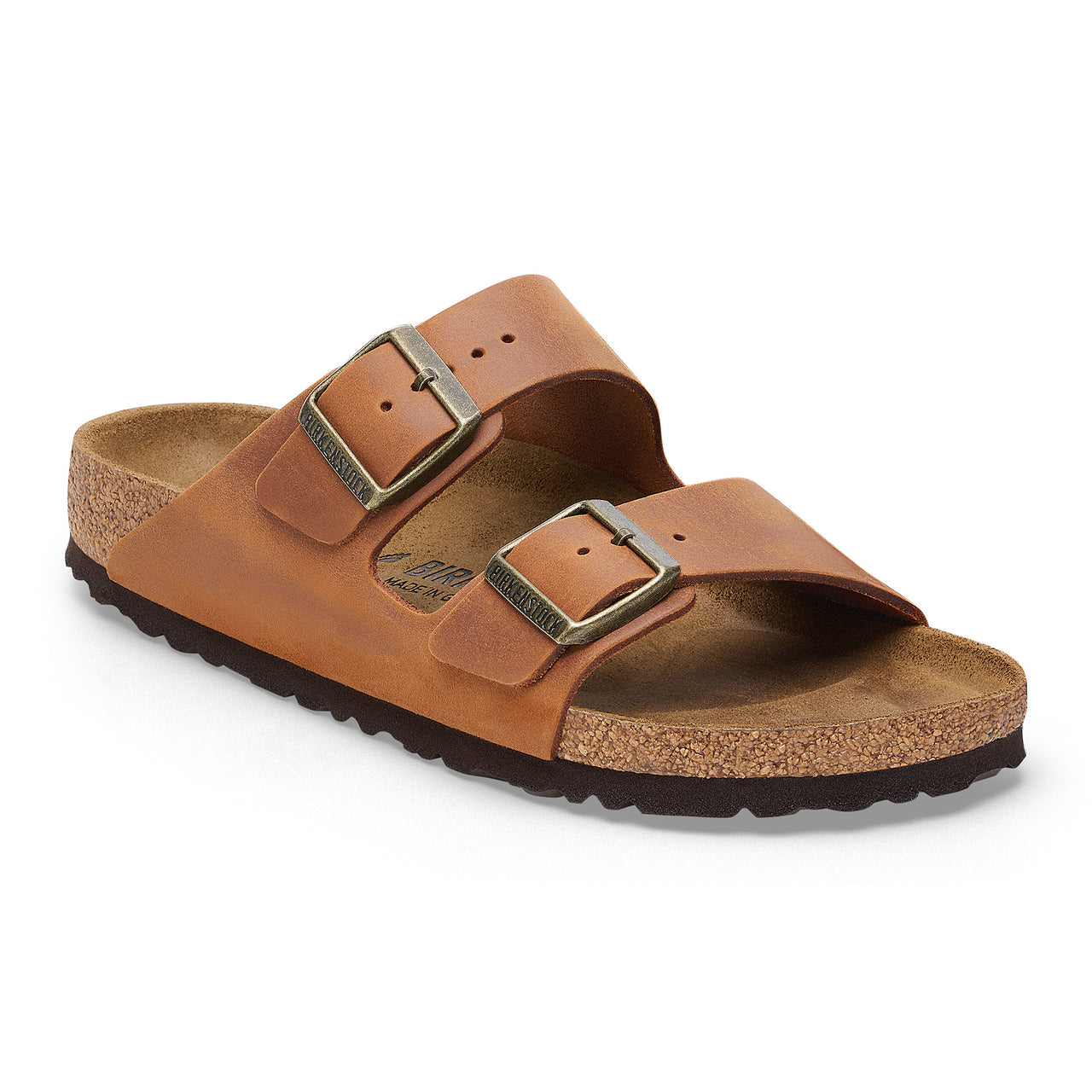 Arizona Sandal Cognac Oiled Leather Narrow