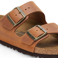 Arizona Sandal Cognac Oiled Leather Narrow