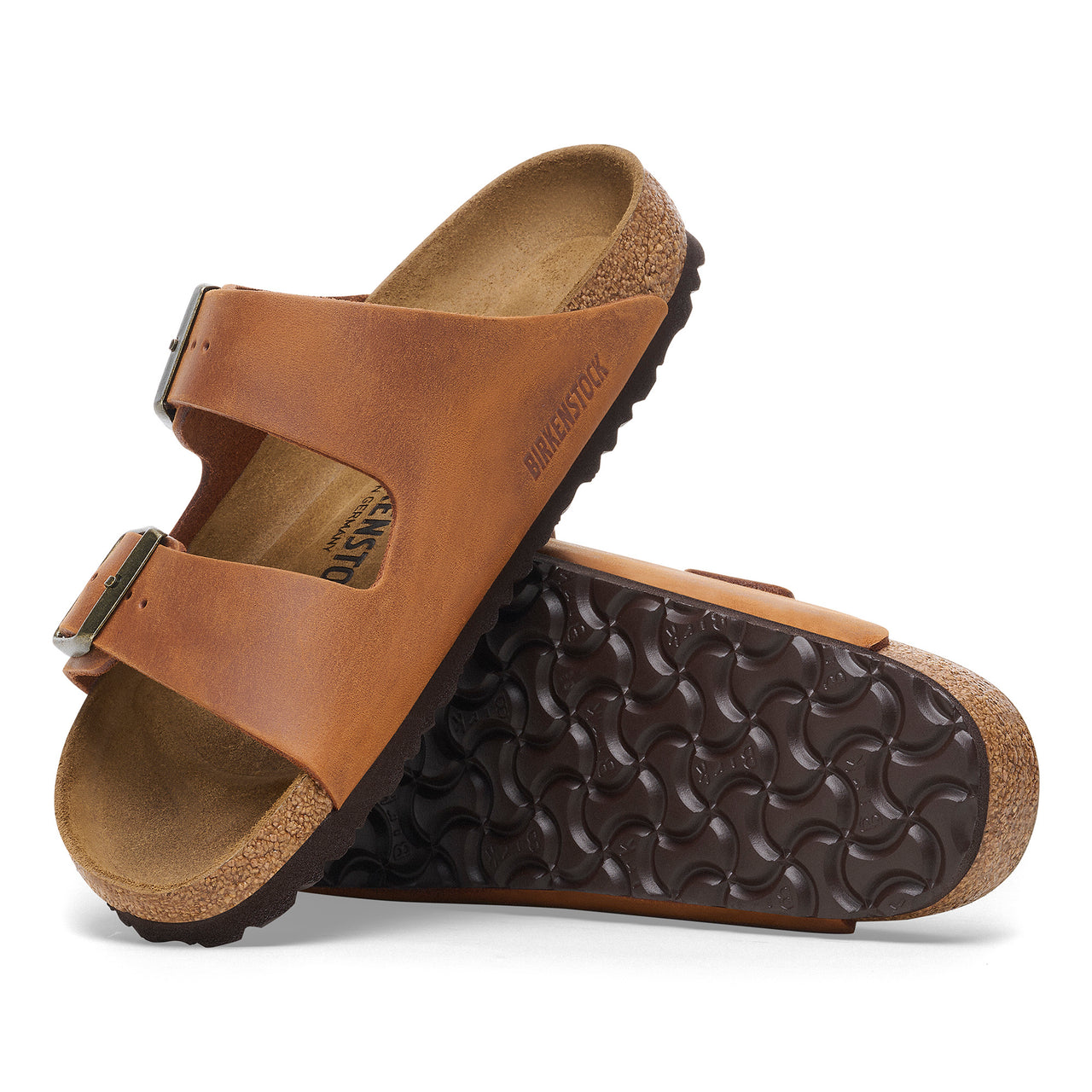Arizona Sandal Cognac Oiled Leather Narrow