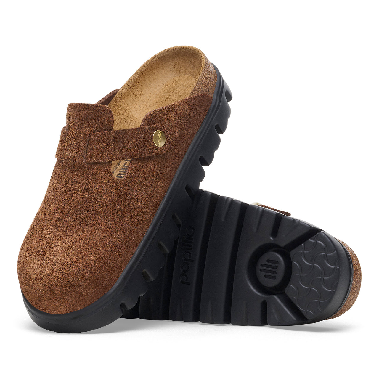 Boston Chunky Dark Tea Suede Leather Narrow