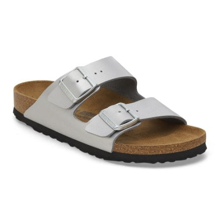 Birkenstock Arizona Sandal Silver Birko-flor Narrow Fit