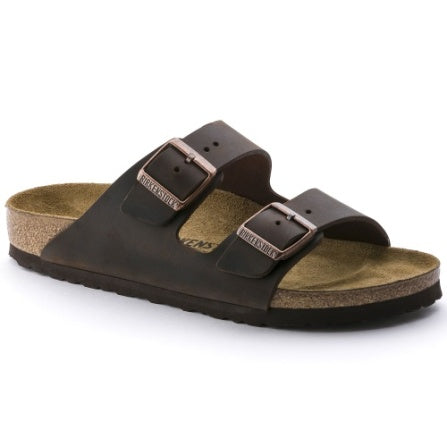 Birkenstock Arizona Sandal Vinatge Wood Black Oiled Leather Regular Fit