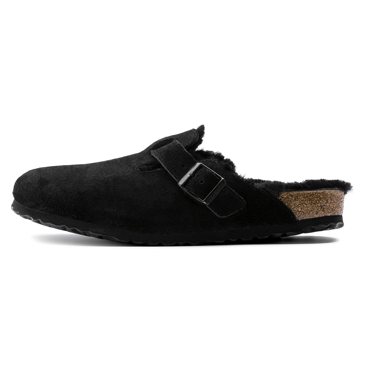 Boston Shearling Black Suede Leather/Shearling Regular