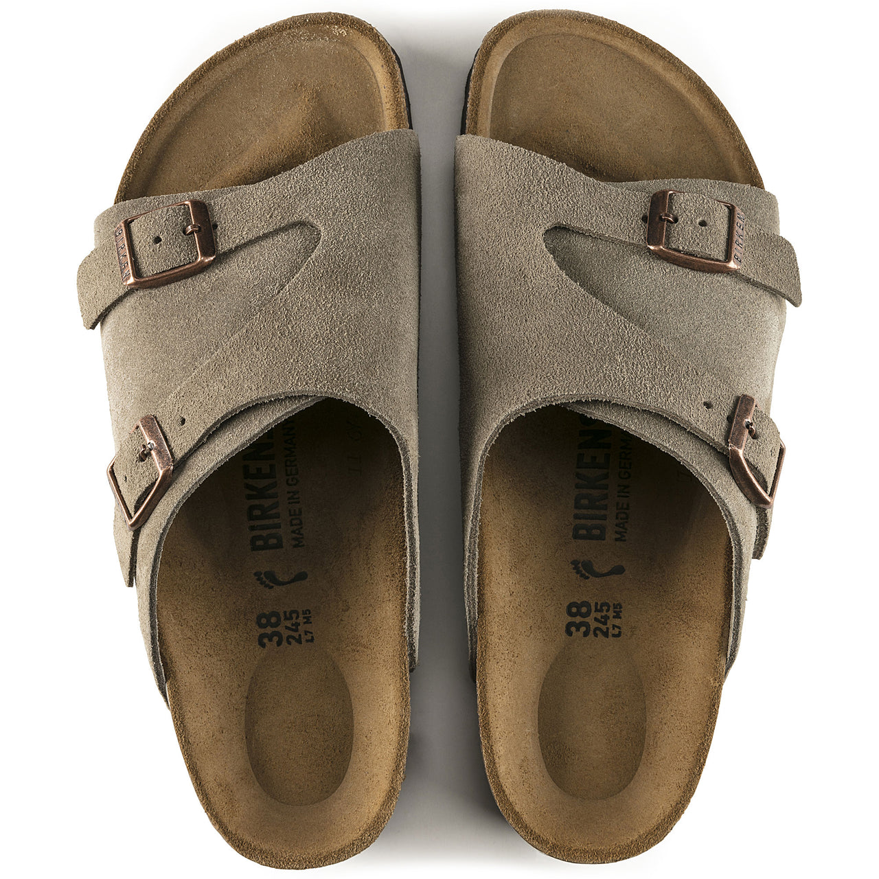 Zurich Taupe Suede Leather Regular