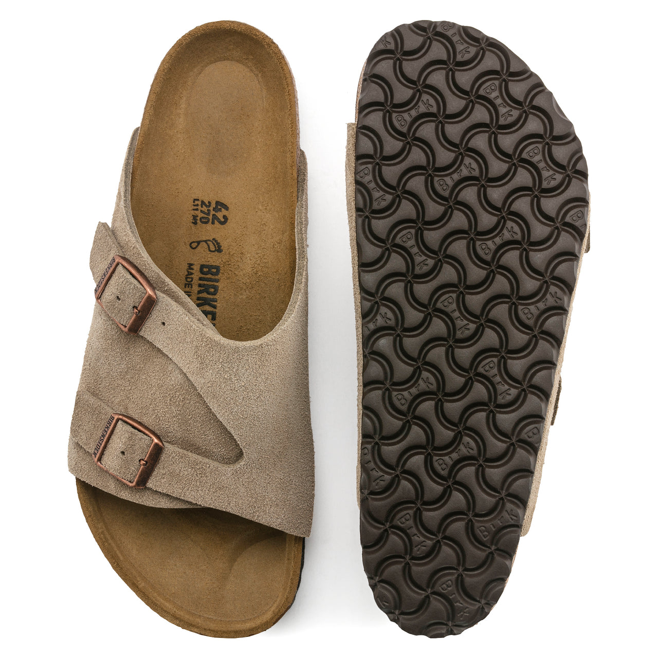 Zurich Taupe Suede Leather Regular