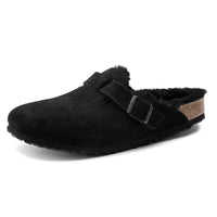 Boston Shearling Black Suede Leather/Shearling Regular
