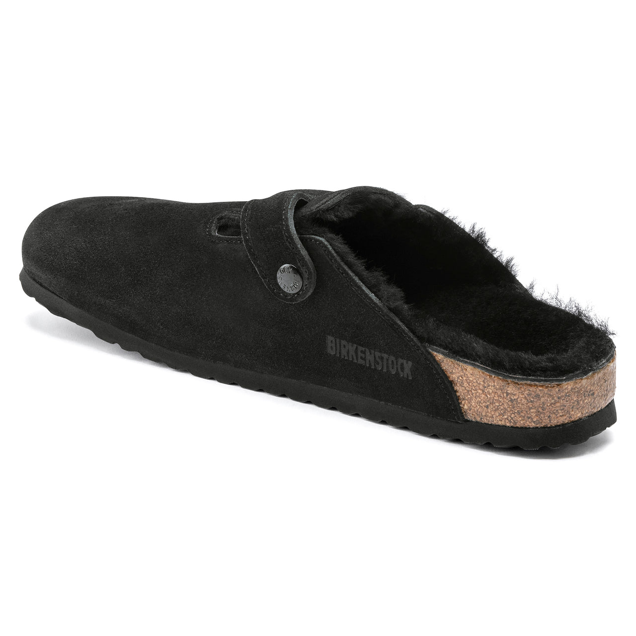 Boston Shearling Black Suede Leather/Shearling Regular