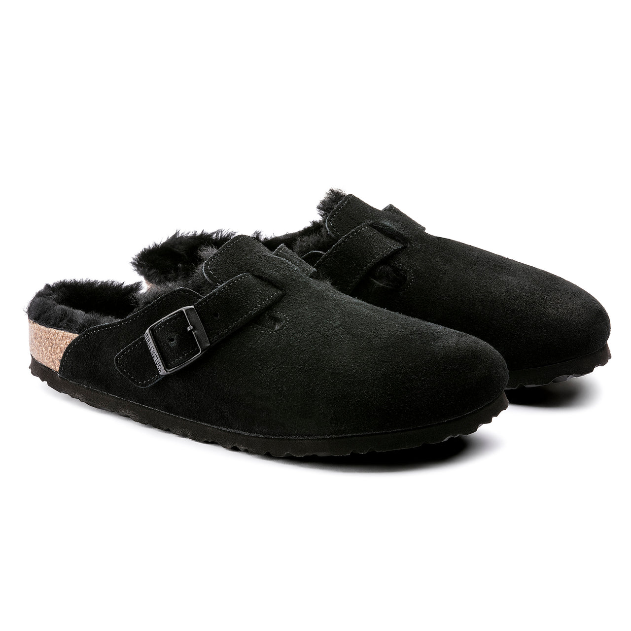Boston Shearling Black Suede Leather/Shearling Regular