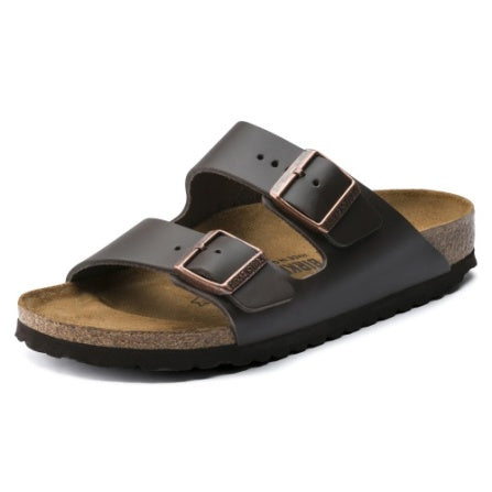 Birkenstock Arizona Sandal Dark Brown Smooth Leather Regular Fit