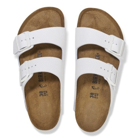 Birkenstock Arizona Sandal White Smooth Leather Narrow Fit