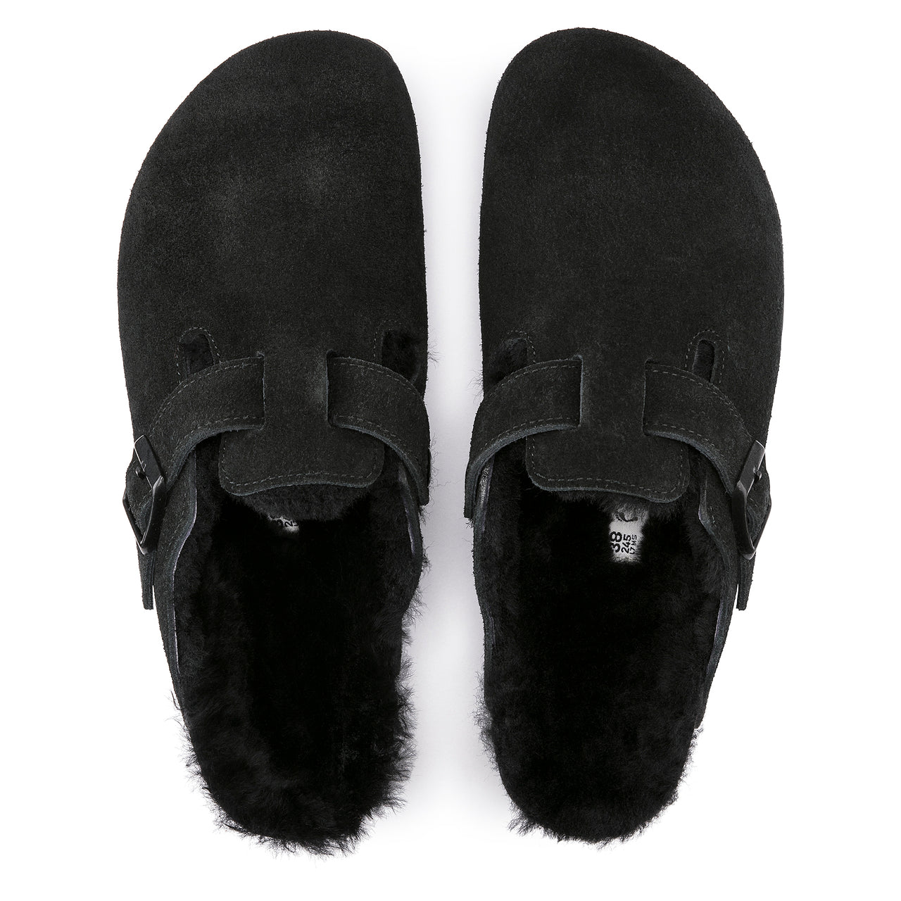 Boston Shearling Black Suede Leather/Shearling Regular