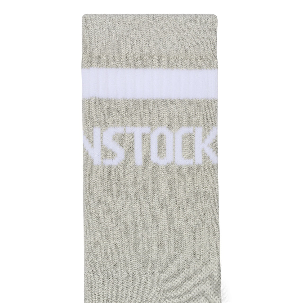 Cotton Crew Stripe Light Grey/White