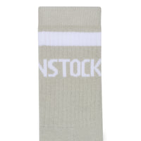 Cotton Crew Stripe Light Grey/White