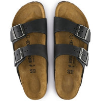 Birkenstock Arizona Black Sandal Oiled Leather Regular Fit