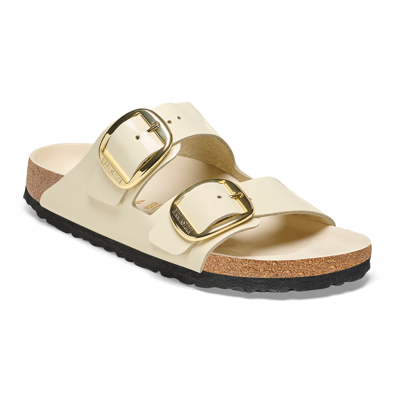 Arizona Big Buckle Ecru Sandal Patent Leather Regular