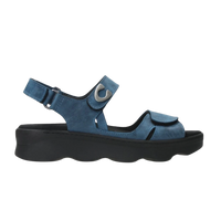Wolky Atlantic Blue Medusa Leather Sandal