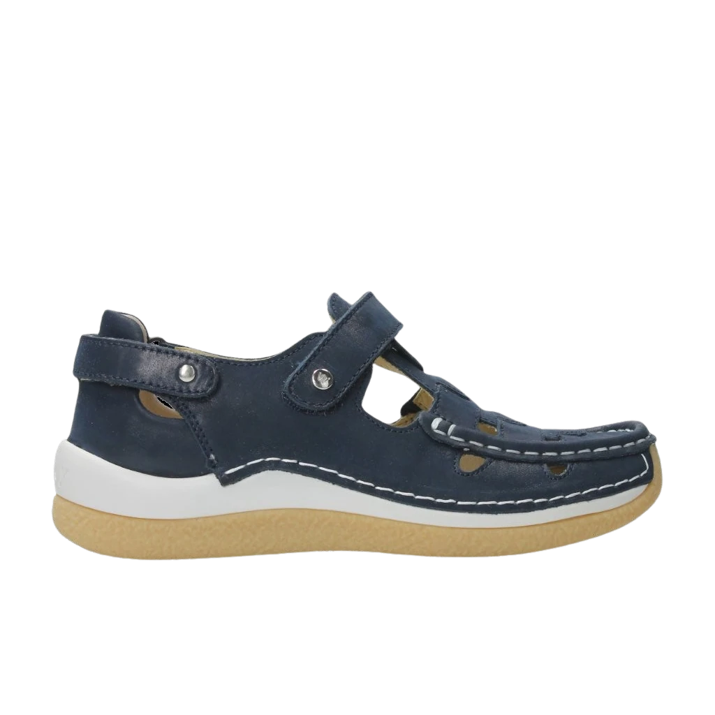 Wolky Denim Esperanza Leather Sandal | Closed Toe