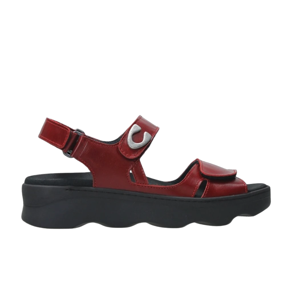 Wolky Oxblood Medusa Leather Sandal